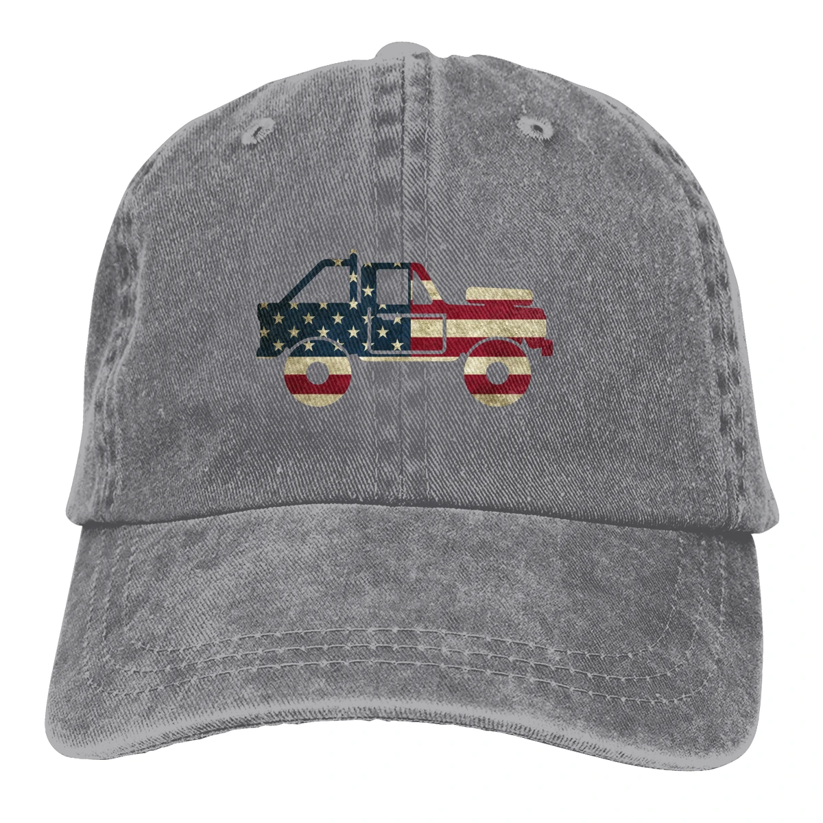 

American Flag Rough Terrain Vehicle Hats for Men Women Adjustable Sun Hats Vintage Trucker Hat