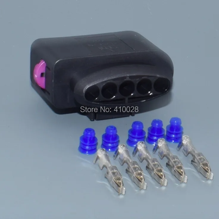 

shhworldsea 5 Pin 1J0973725 3.5mm Auto Ignition Coil Plug Sensor Connector Waterproof Female Sockets 1J0 973 725 For VW SKODA