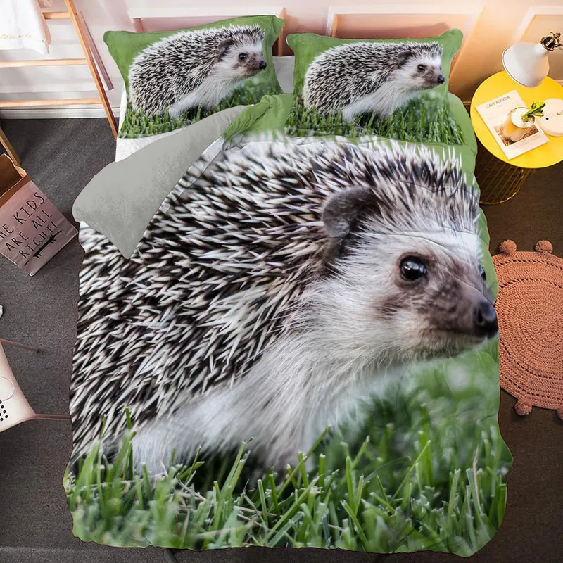 

3D Animal Hedgehog Bedding Sets Twin/Full/Queen/King Size 2/3pcs