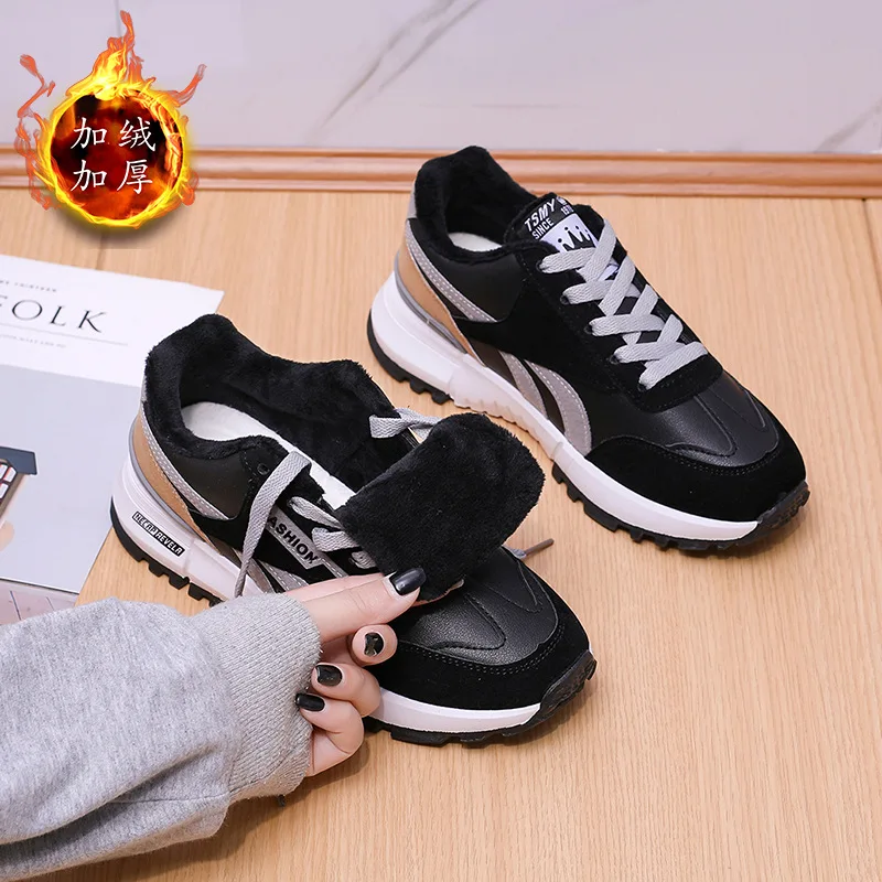 

Кроссовки для мужчин и женщин, повседневные Модные дышащие, плюшевые, удобные, для пар, белые, черные, весна, лето, осень, зима