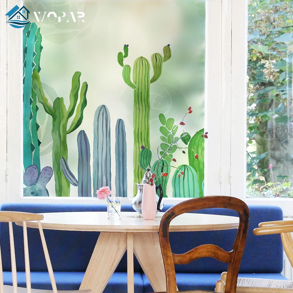 

Самоклеящаяся пленка HTV, Декоративная Виниловая витражная пленка, протравленные непрозрачные наклейки на окна для домашнего декора, стекля...