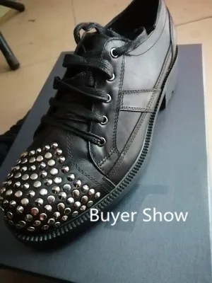 Мужские кожаные туфли на шнуровке черные повседневные деловые с круглым носком и