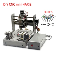 diy mini 2030 cnc router 3 4 axis 300w engraver machine usb port wood milling lathe software control engraving tool