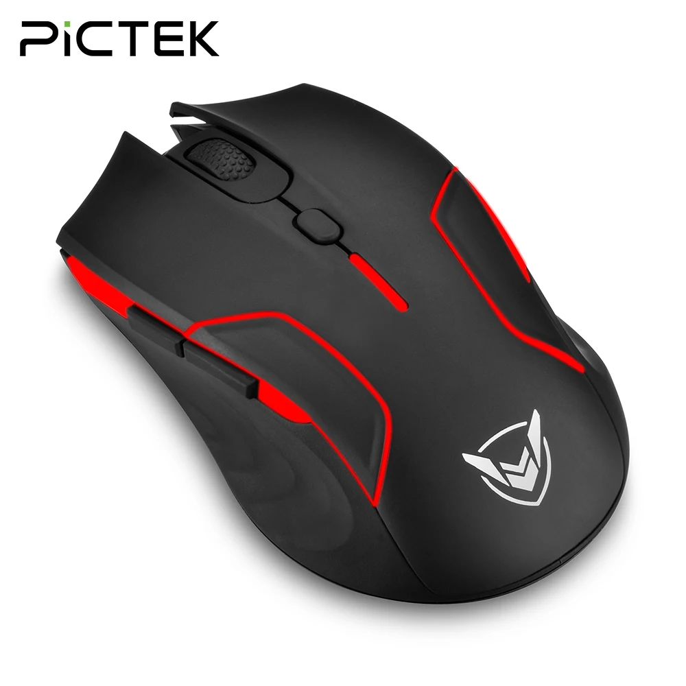 PICTEK PC280 игровая мышь настраиваемая RGB подсветка беспроводная с 6 программируемыми
