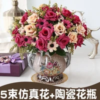 european style simulation dried flower living room home furnishings potted plant set ornaments indoor dining table tea table