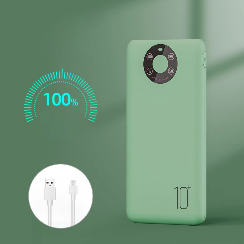 10000 мАч Мини портативное зарядное устройство с двойным USB выходом Внешняя батарея