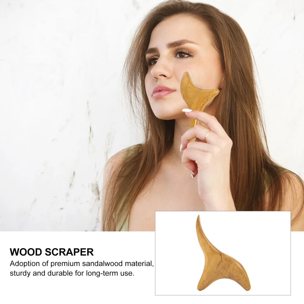 

2pcs Household Tri Massager Wooden Lymphatic Massager Foot GuaSha Board