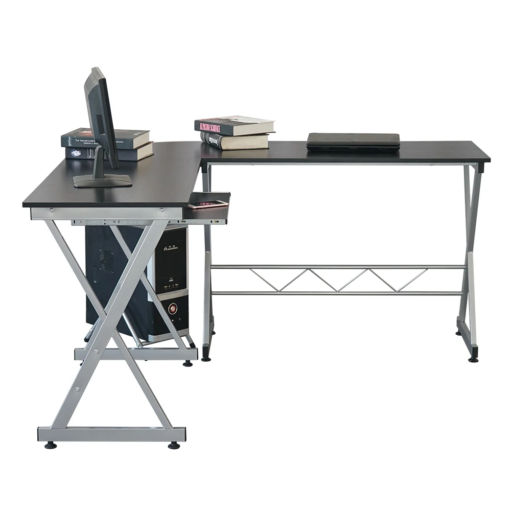 【Склад в США 】 l образный деревянный компьютерный стол черный (компьютерный