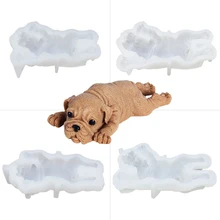3D Shar Pei форма для мороженого пудинг jello Blast охлаждающий инструмент помадка украшение милая собака силиконовая форма мусс торт