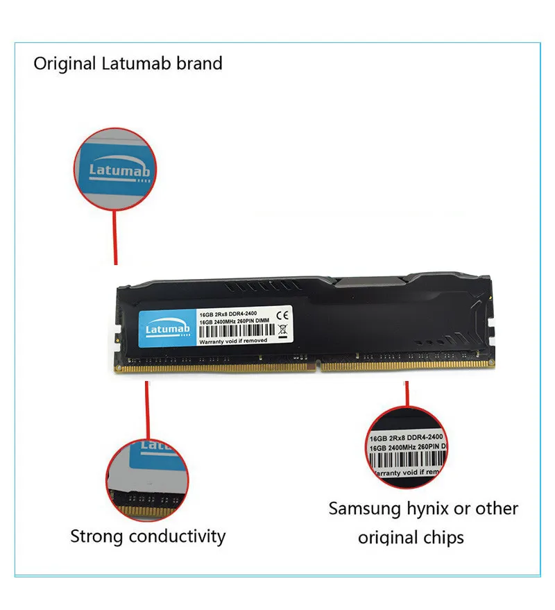 Оперативная память Latumab DDR4 16 ГБ 32 64 2400 МГц настольная Память DIMM поддержка
