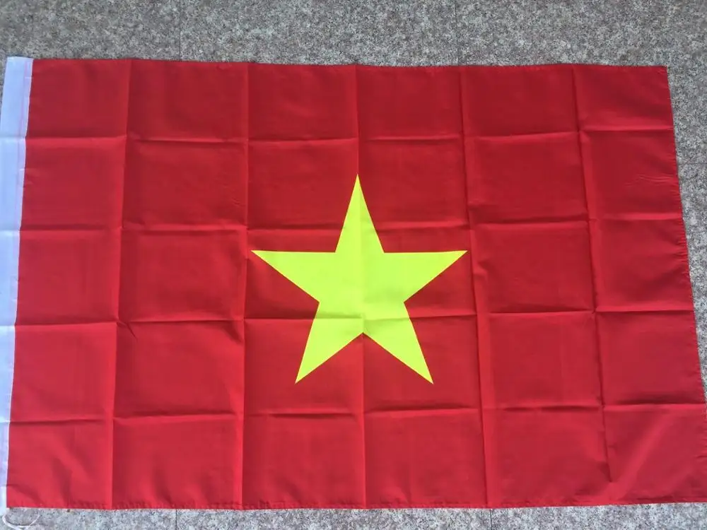 Флаг вьетнамской страны DFLIVE 3x5 футов Печатный полиэстер мушка 90x150 см вьетнамский