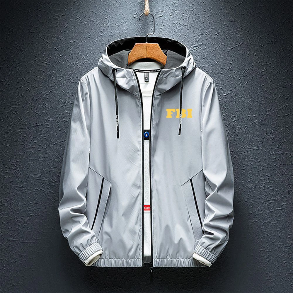 Мужская Новая весенне-осенняя модная толстовка с капюшоном и принтом ФБР 2021