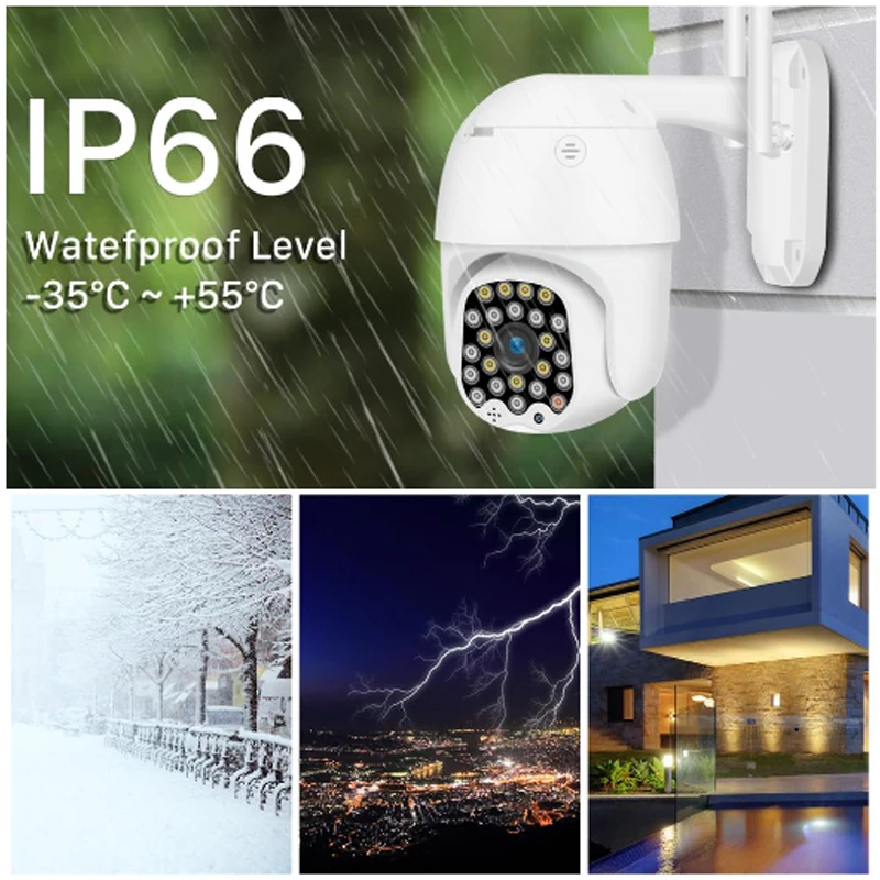 1080P облачная Wifi PTZ камера водонепроницаемая 2MP полноцветная Автоматическая