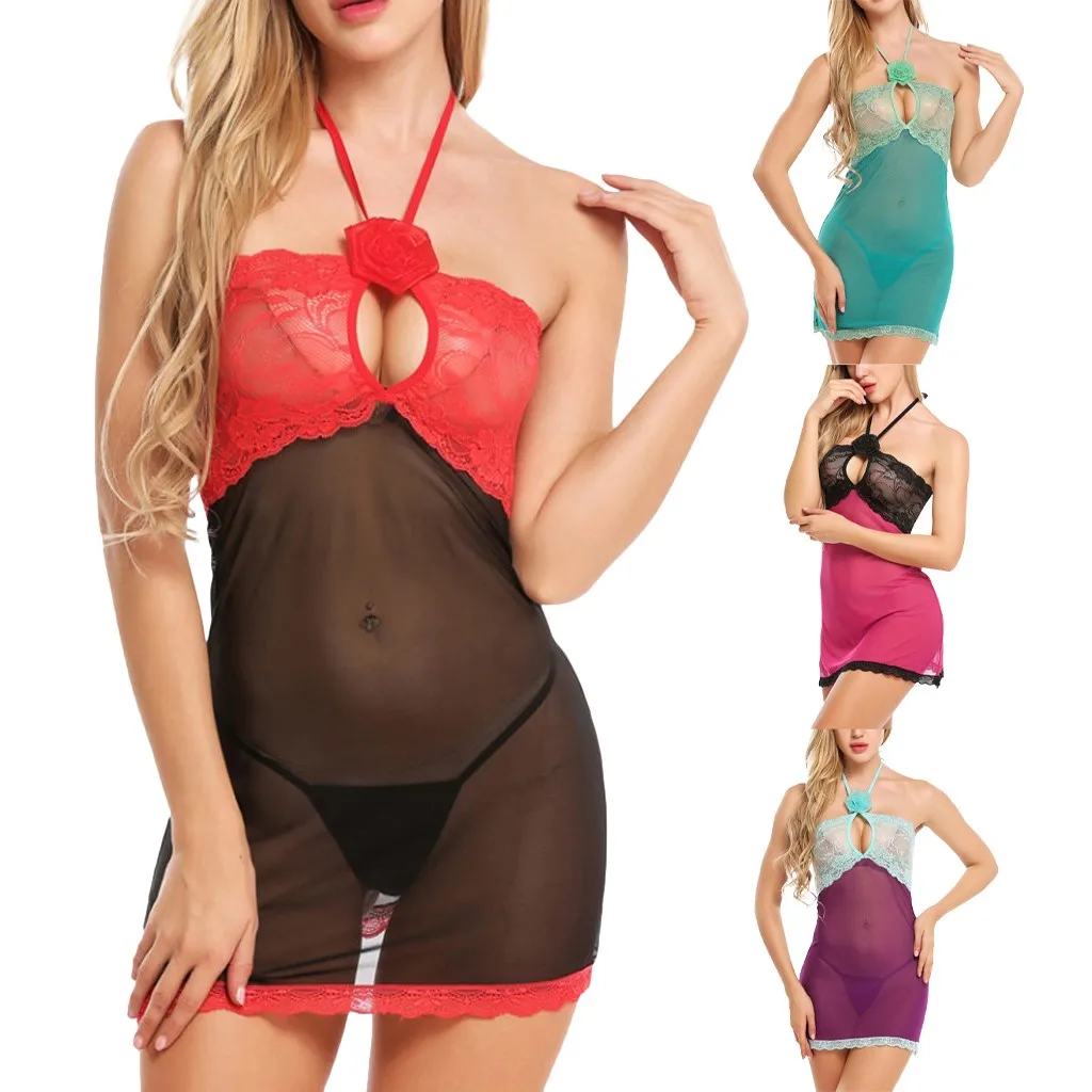 YOUYEDIAN женские ночные рубашки Кружевное боди Дамское белье нижнее костюм Короткая