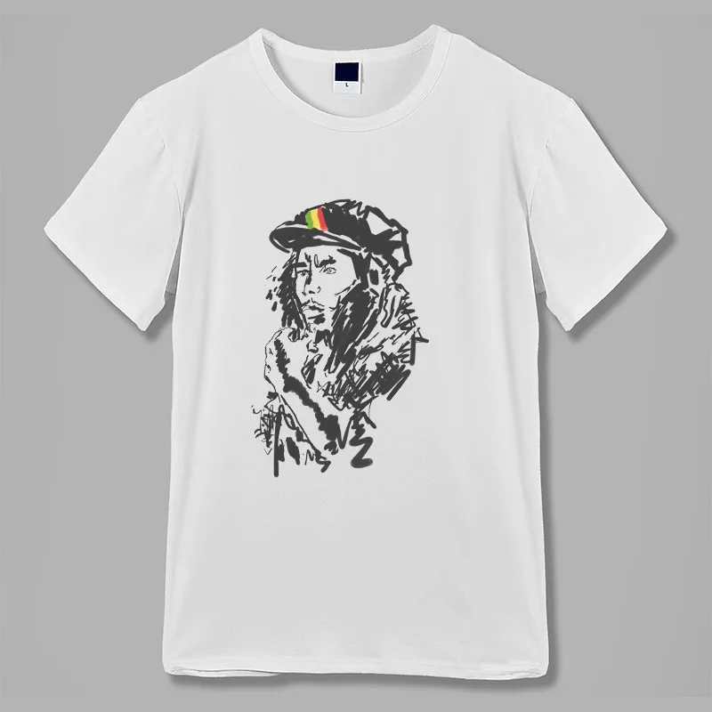 Мужская и женская футболка с принтом в виде звезды регги Винтажный дизайн мягкая