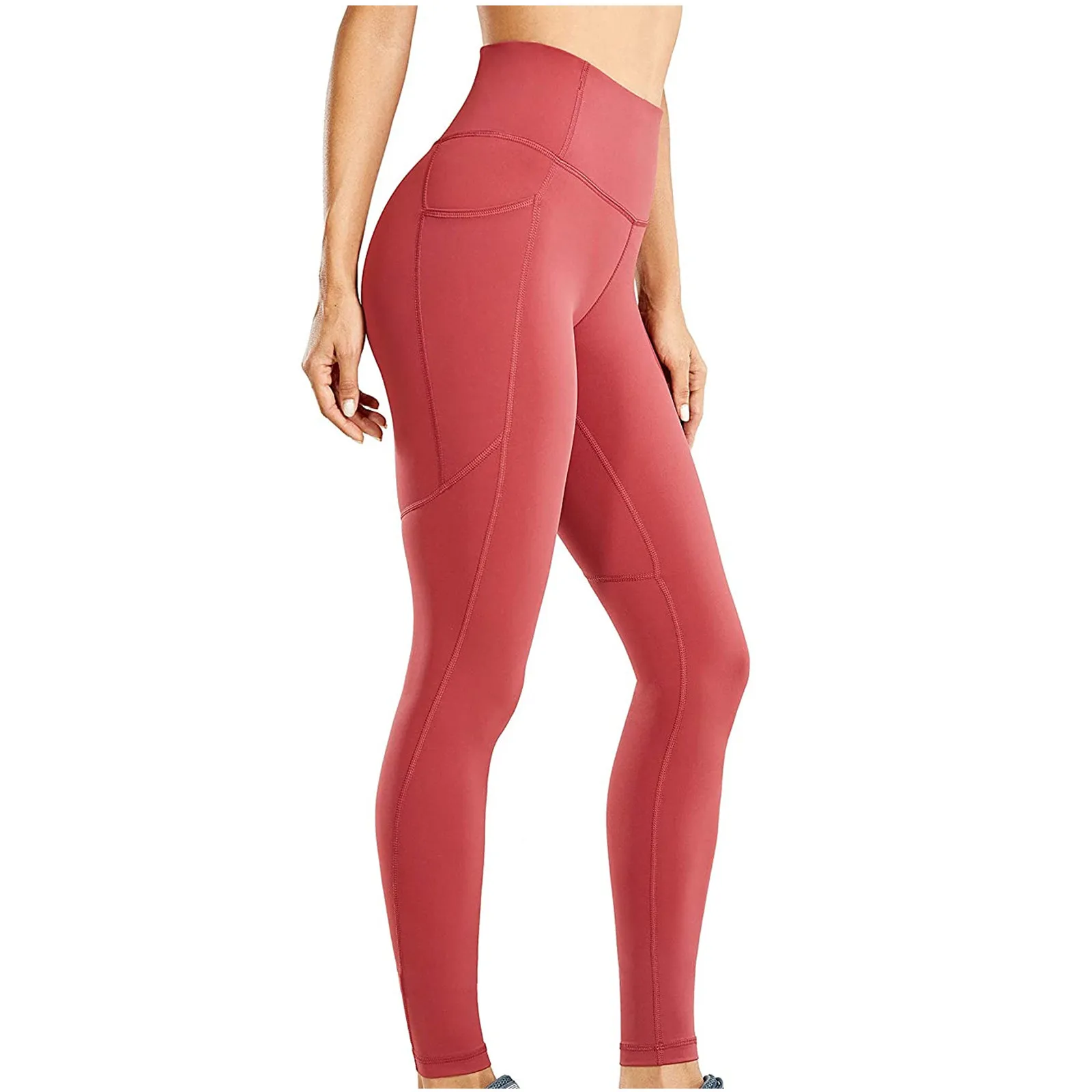 

Solid Color Sports Leggings Women Workout Out Pocket Leggings Fitness Legging Sport Running Athletic Pants Women Clothes