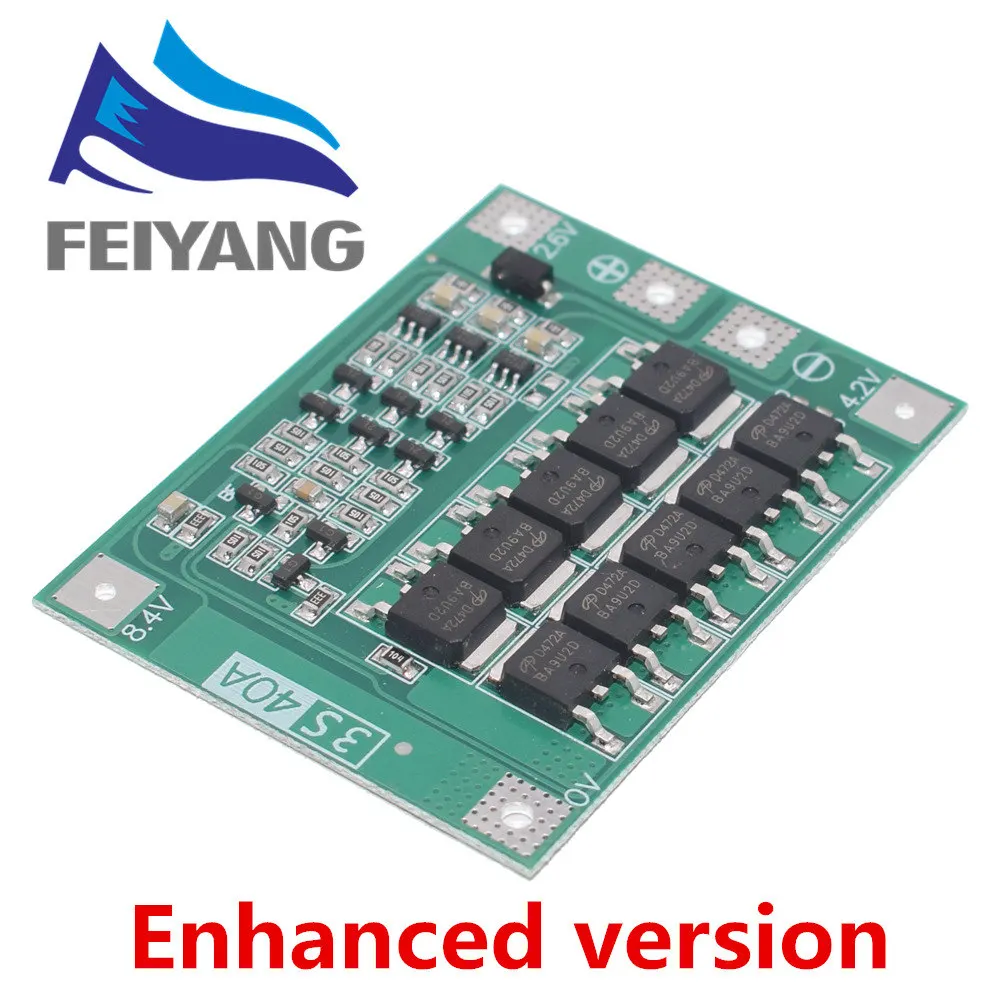 Enhanced version 10 шт. 3S 40A литий-ионная батарея зарядное устройство Lipo сотовый модуль PCB плата защиты BMS для электродвигателя сверла 12,6 в с балансом - Цвет: Enhanced version