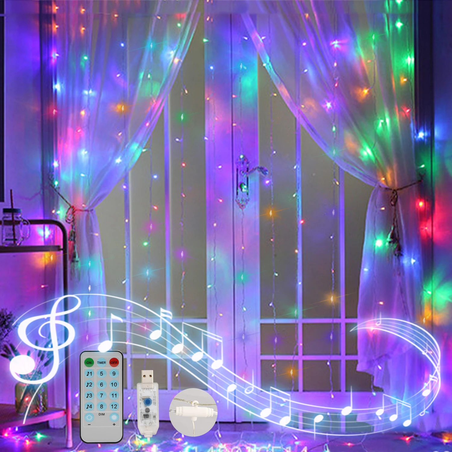 

3X3M 300 LED Curtain fairy String Lights Copper Wire Christmas led Wedding Party Fairy Lights