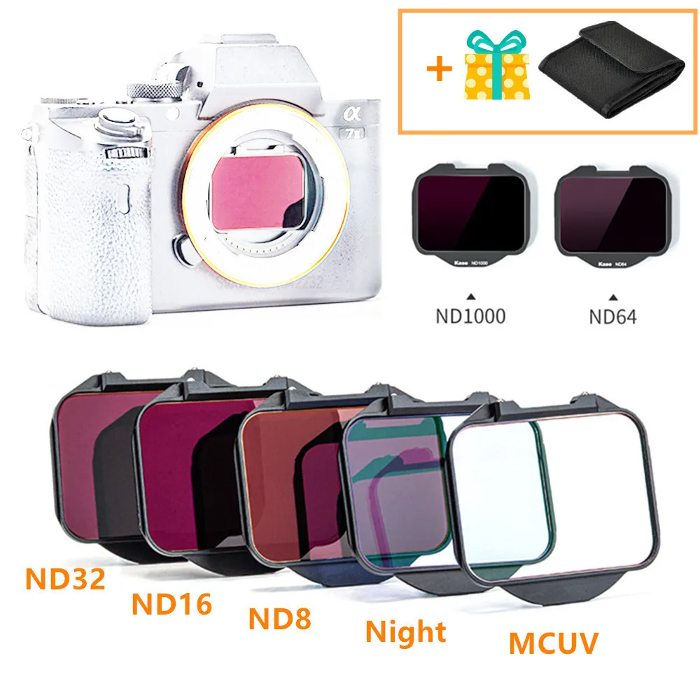 Clip-in CMOS Protector MC UV ND8 ND16 ND32 ND64 ND1000 Night Filter for Sony A7R II III IV A7S III A7II A1 A9 A7C Camera Clip in