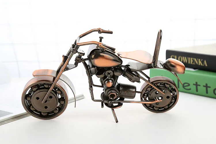 

27x12x19cm Large Iron Motorcycle Model Electroplated Metal Crafts Motorbike Motor Hot Auto Speed Wheels Children Boys Toy Gift