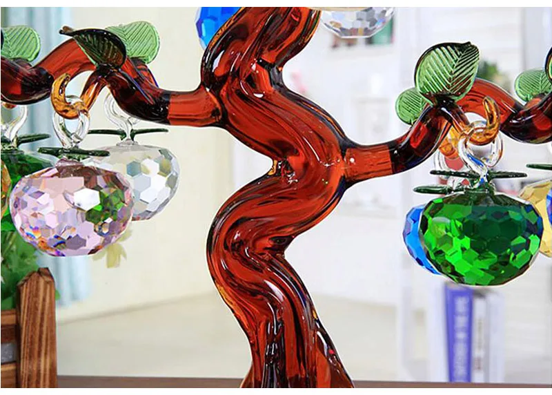 Украшения для яблони из хрустального стекла 18 шт. подвесные яблоки домашний