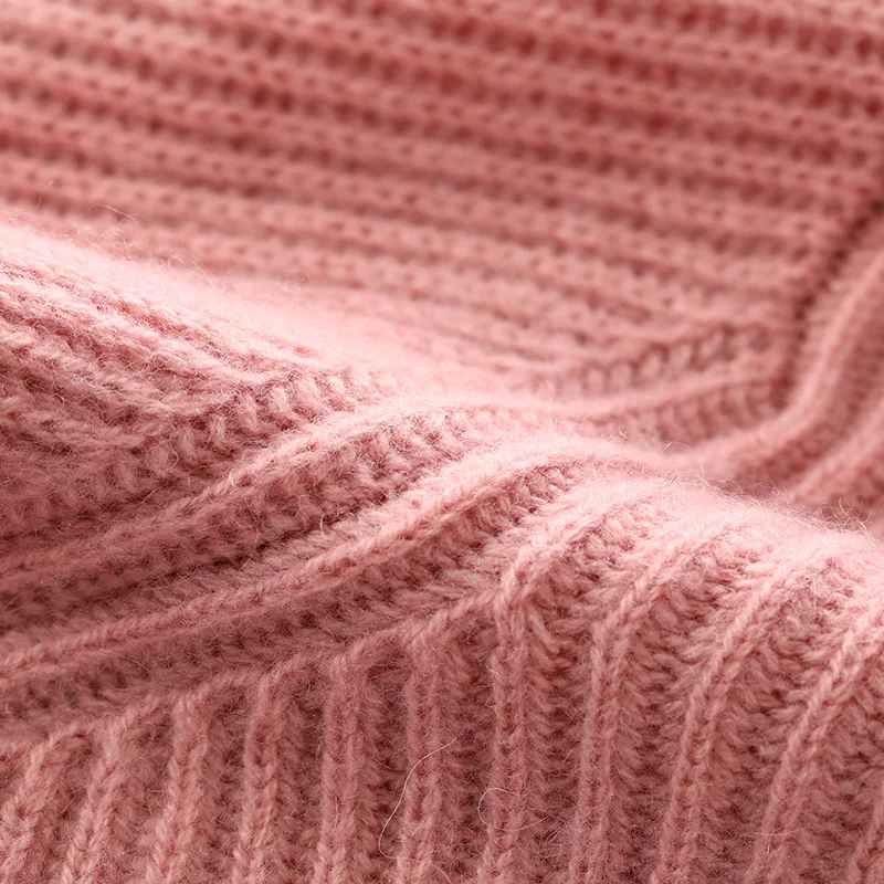 Женский свободный свитер с v-образным вырезом ALKMENE вязаный кашемировый большого