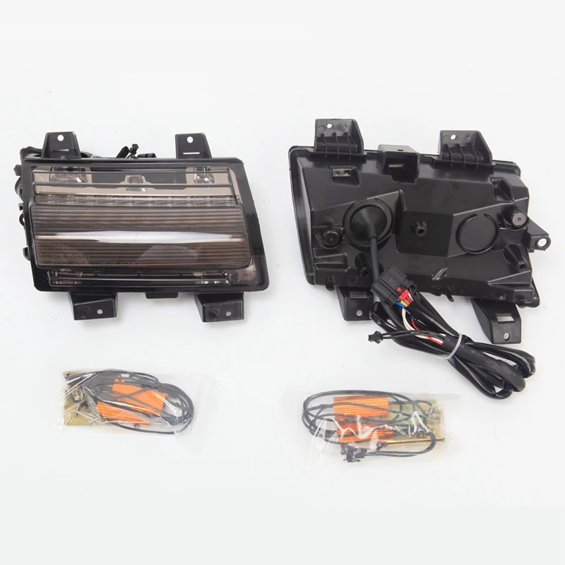 

LED Turn Signal Fender Lights Daytime Running Light White + Amber DRL for JEEP Wrangler JL 2018-2020 USA Version