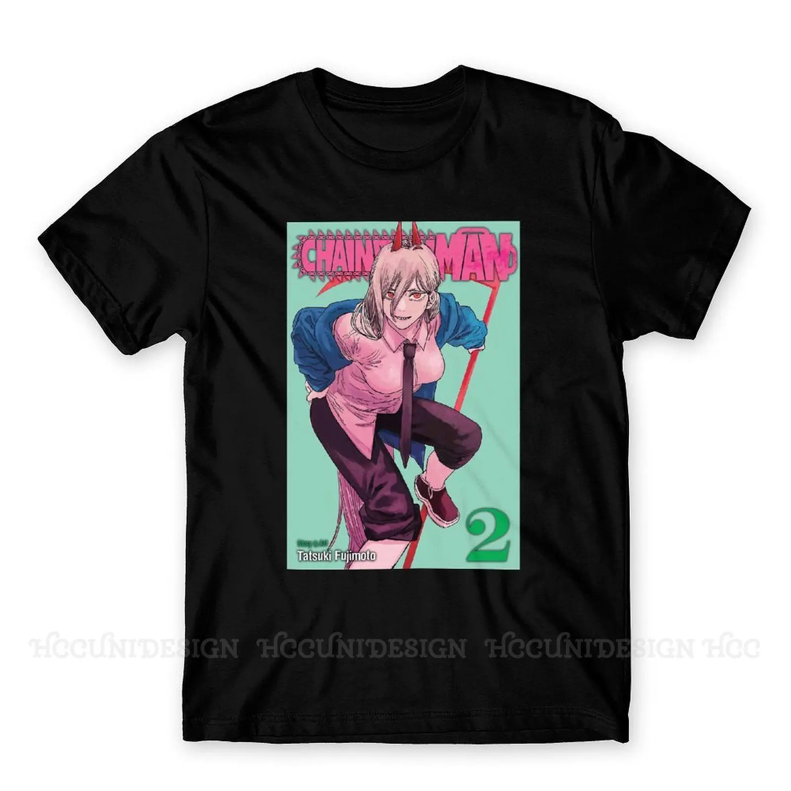 

Men's Tatsuki Fujimoto T Shirts Chainsaw CSM Anime 100% Cotton Clothing Funny Short Sleeve Crewneck Tee Shirt