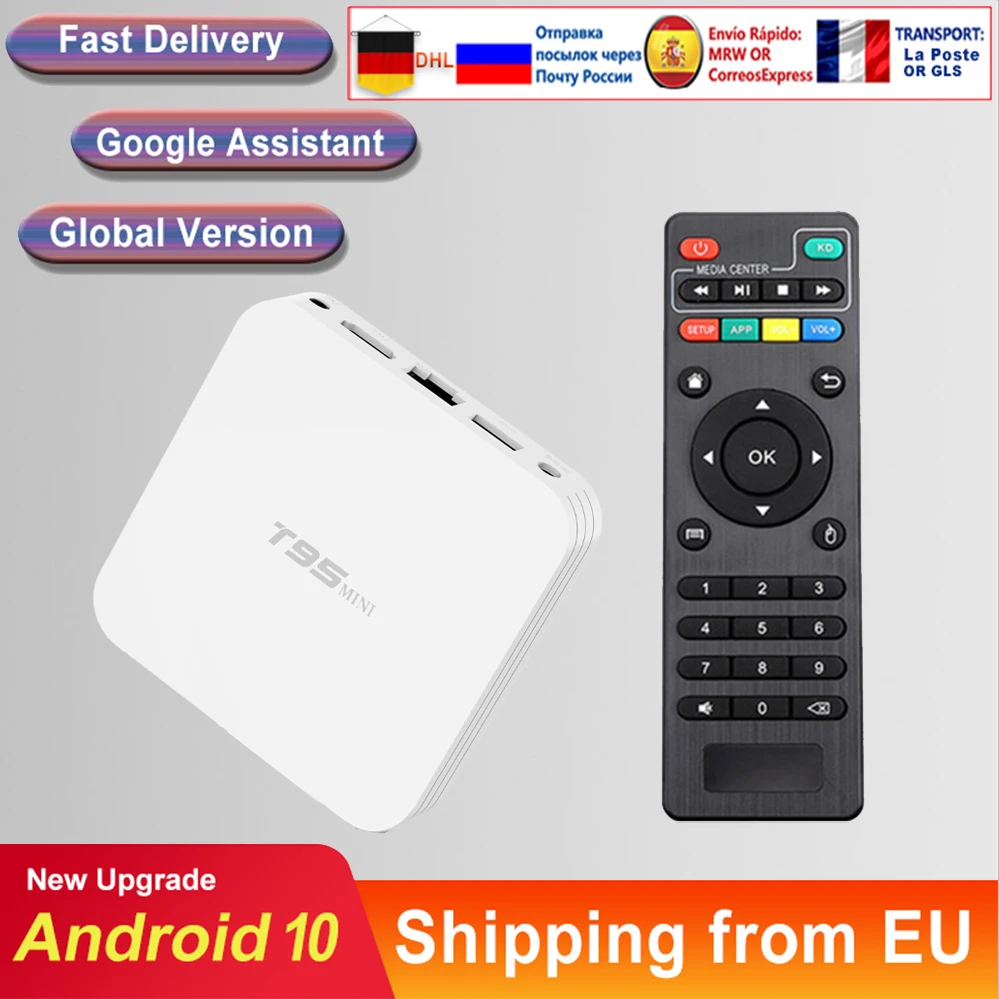 Новый смарт ТВ бокс Android 10 T95 Мини Смарт Allwinner H313 четырехъядерный 2G 16G 4K 2 4G wifi YouTuBe