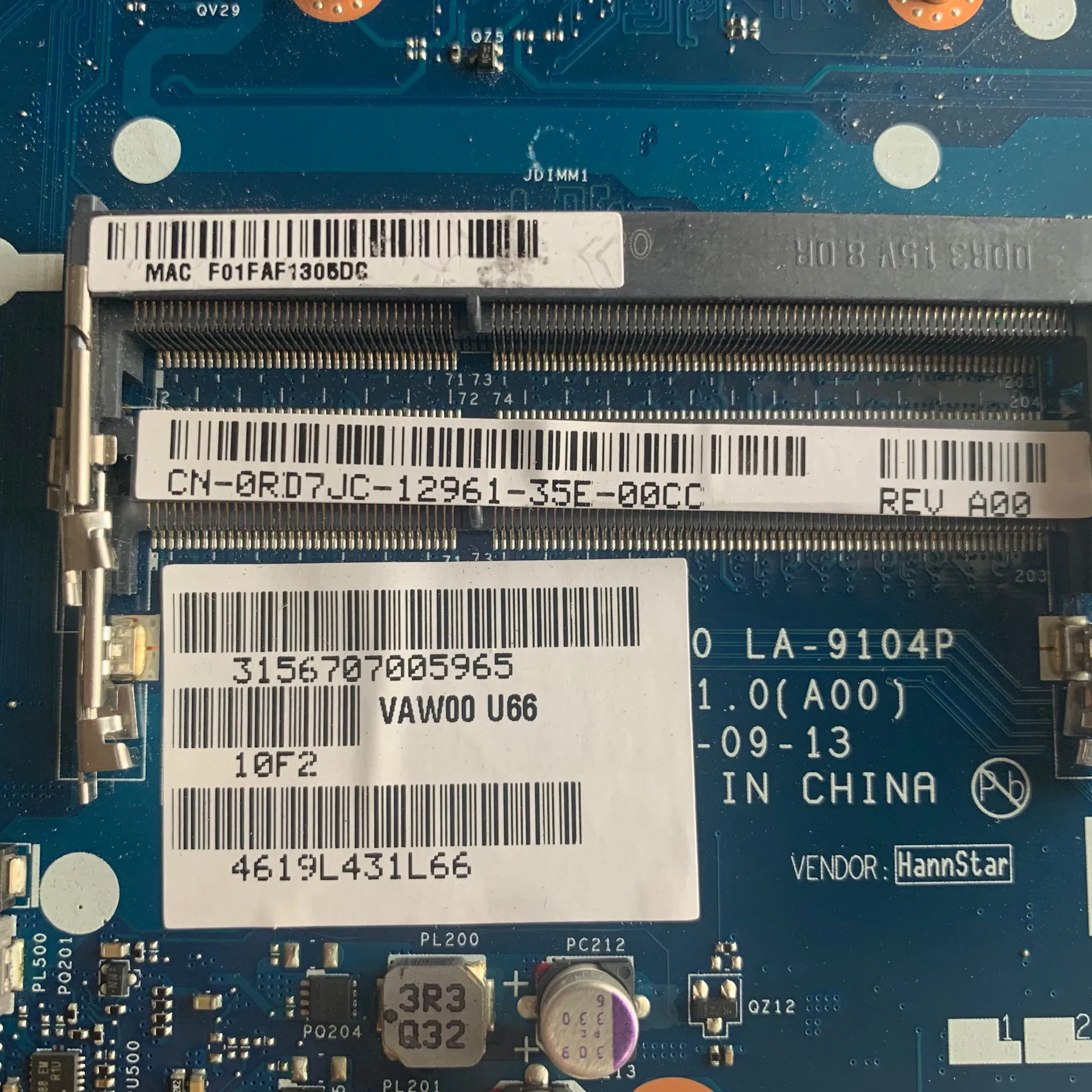 

VAW00 LA-9104P LA-9101P FOR DELL INSPIRON 15R 2521 3521 5521 laptop motherboard CN-0RD7JC WITH SR0XG I7-3537U 100% fully tested