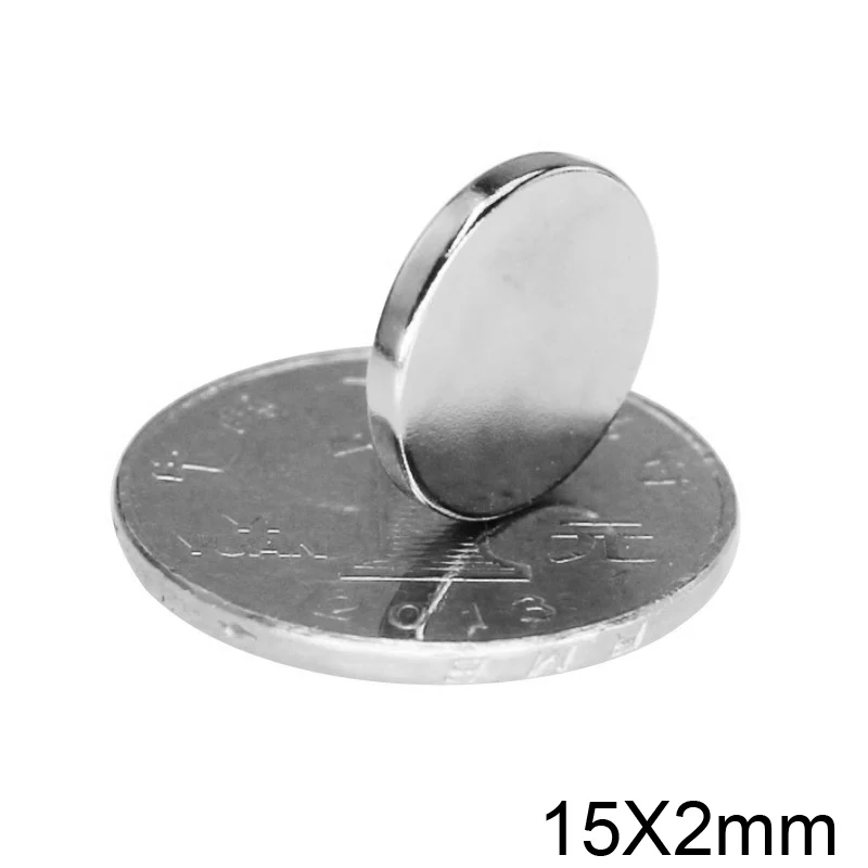

10/20/50/100pcs 15x2 сильные магниты 15 мм x 2 мм постоянный маленькие круглые магниты 15x2 мм Тонкий неодимовый магнит магнитный 15*2