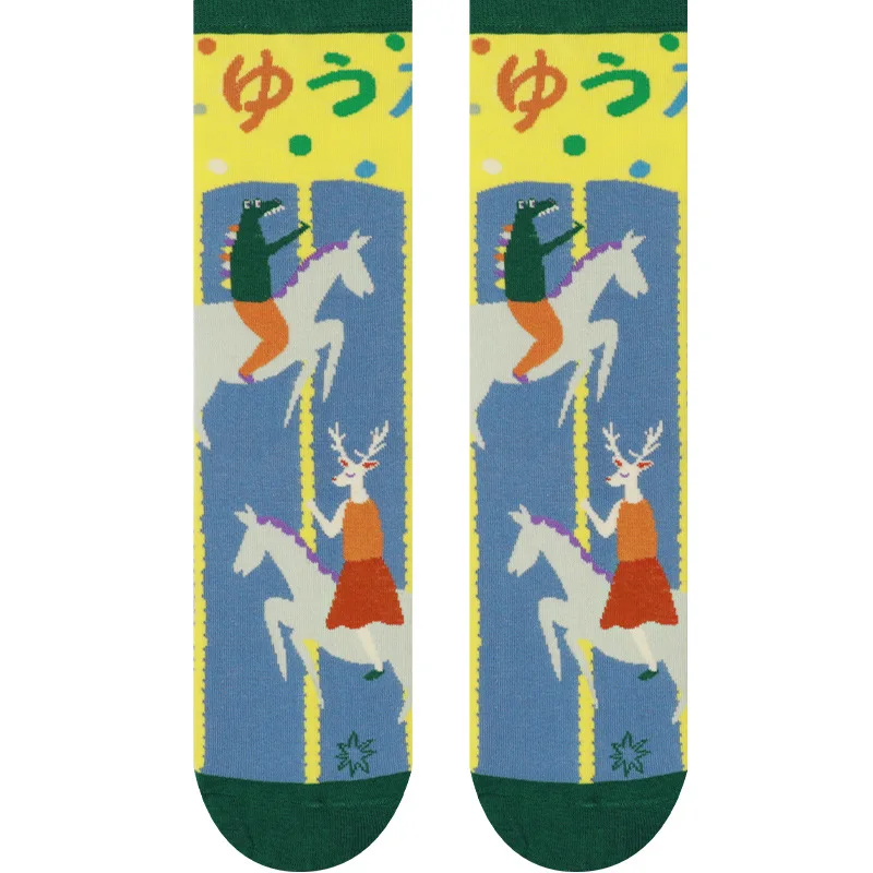

Women Socks Holiday Amusement Park Series Cartoon Illustration Cute Japanese Girls 200 Pin New Products In Spring and Summer