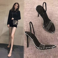 womens shoes 2021 european and american transparent high heels fashion stilettos two wear sexy all match womens shoes summer