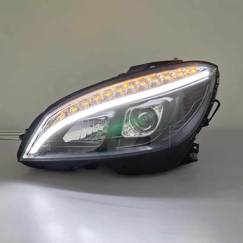 Автостайлинг фары для Benz W204 2007-2010 C300 C260 C200 светодиодные LED DRL Hid Биксеноновые