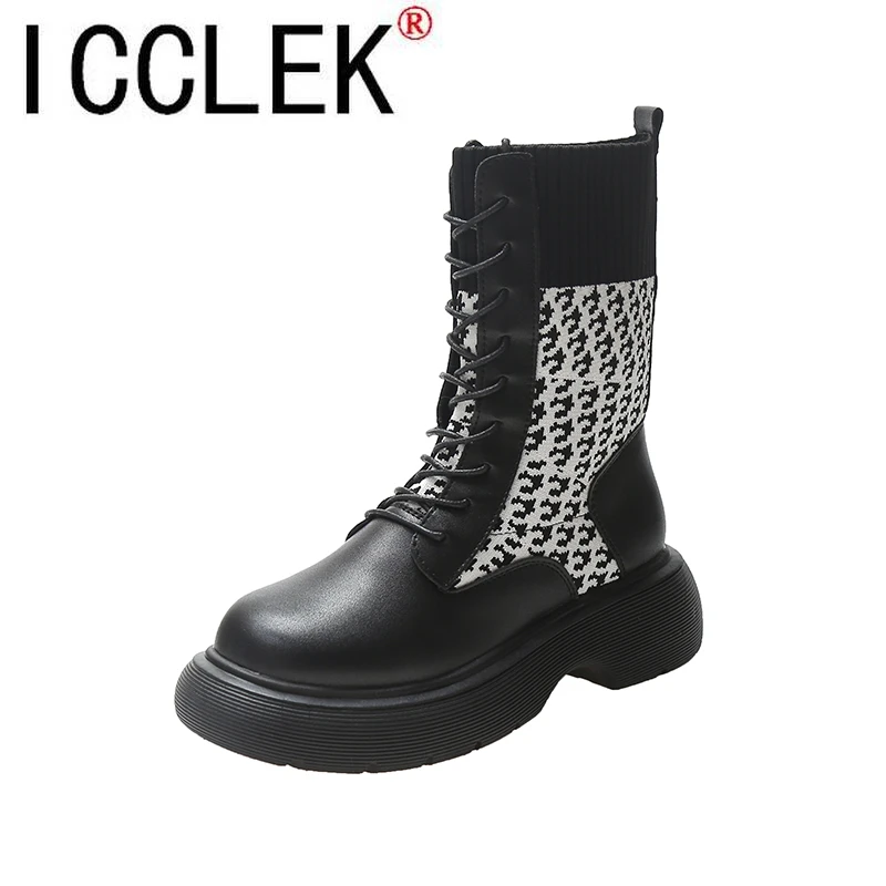 

Ботинки женские кожаные, на танкетке, на толстой подошве, дышащие, черные, оксфорды, весна, 2021