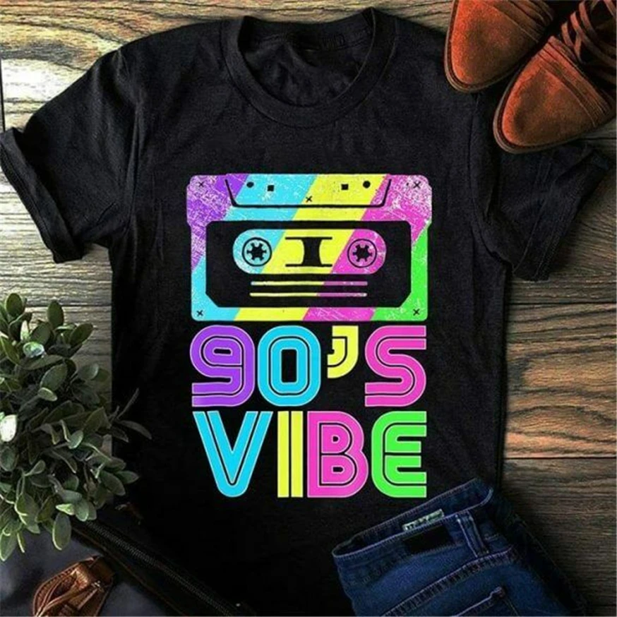 Мужская хлопковая футболка Vibe 90's новый модный дизайн|Мужские футболки| |