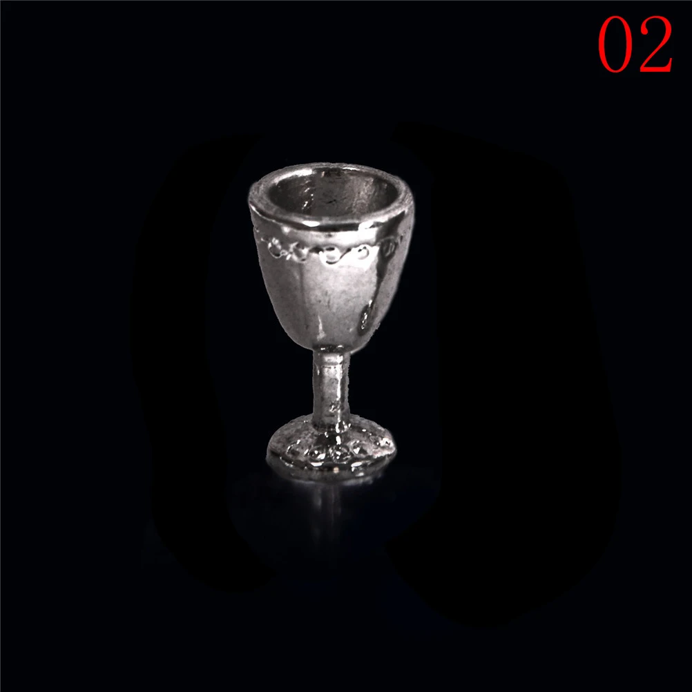 

1:12 Scale Transparent Goblet Miniature Mini Wine Beer Cup Dollhouse Craft Home Decoration Glass Model Plastic
