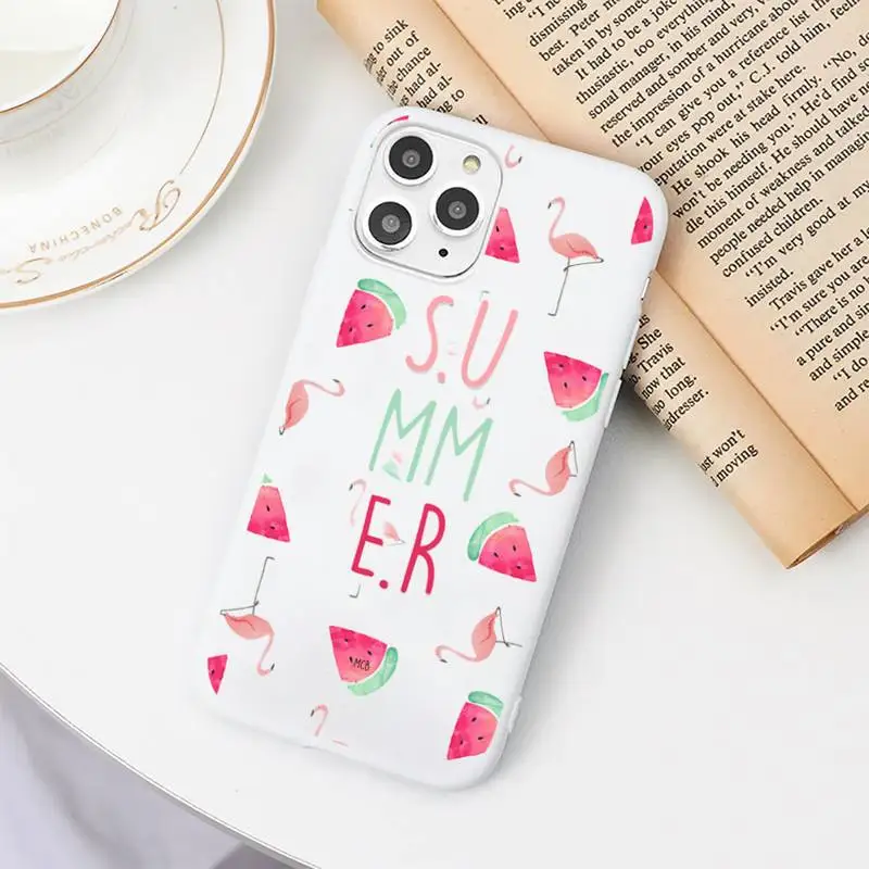 

watermelon creativity design Phone Case Candy Color for iPhone 11 12 6 6S 7 8 XS X SE 2020 XR mini pro Plus MAX coque