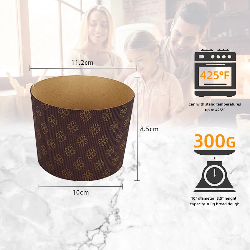 Moldes de Navidad para hornear, moldes redondos de papel para hornear, Panettone, resistentes, antiadherentes, para magdalenas de Navidad, 25 uds.-4