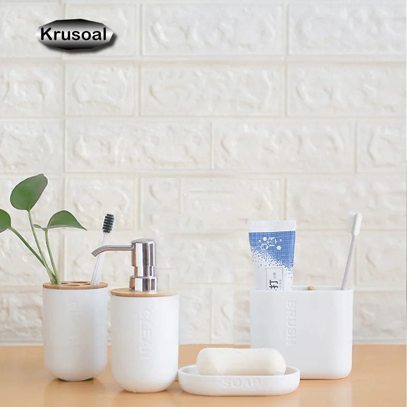 Бамбуковый деревянный держатель для зубных щеток полоскание чашка мыльница