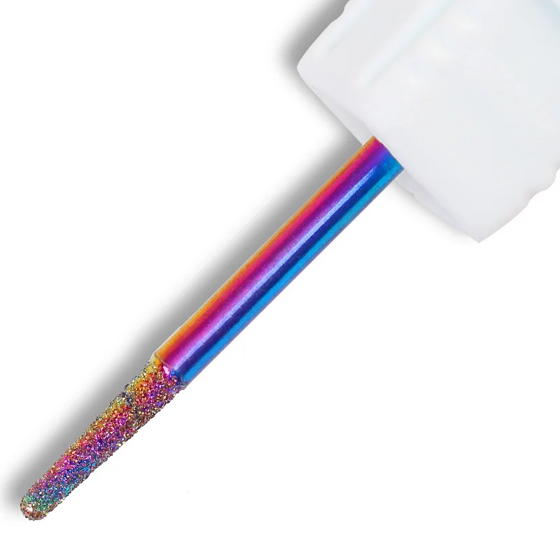1 шт. радужные алмазные фрезы для ногтей сверла с радужным покрытием