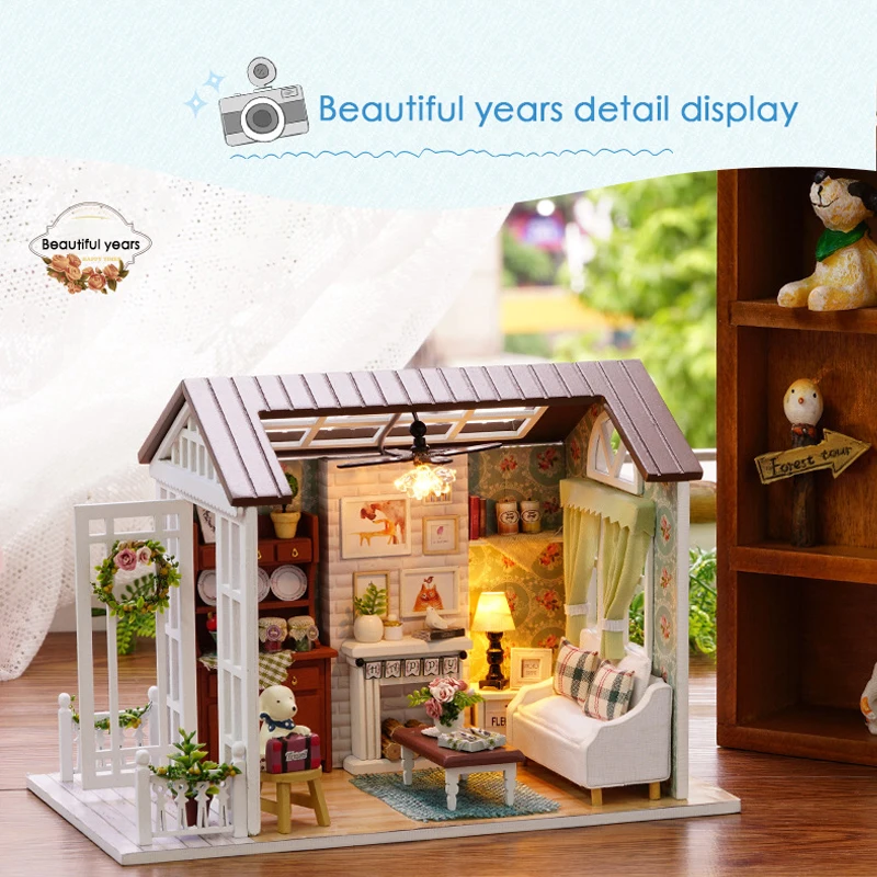 Миниатюрный Кукольный домик набор для кукольного домика деревянная мебель мини
