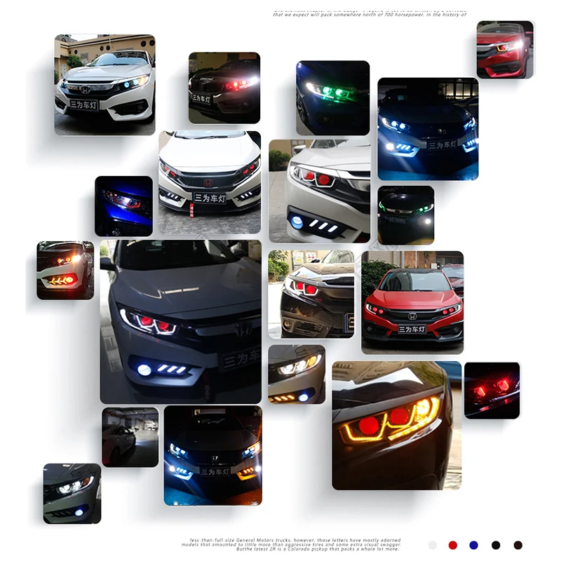SANVI Автомобильная оссветильник ительная рама для Honda Civic 2016 2020 модификация