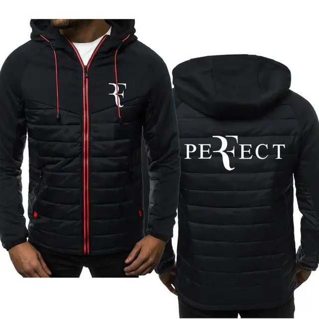 

New Hoodies Man RF Roger Federer Logo Spring Autumn Sweatshirt Casual Fashion Hoody Zipper Jacket Male Tops Clothing
