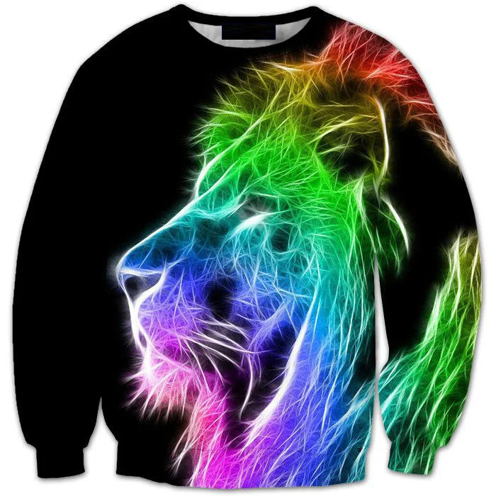 

CNUUIKOOEK Sweatshirts Hot Selling Men's 3D Symphony Lion Avatar Printed Hoodie Long Sleeve Pullover Popular Brand Men's Hoodies