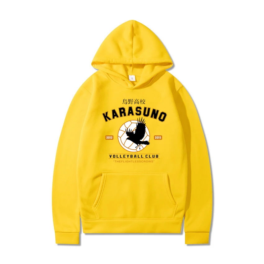

Haikyuu Hoodies Men Women Japanese Anime Streetwear Harajuku Karasuno Fly High Image Sweatshirts Hooded Sweatshirt