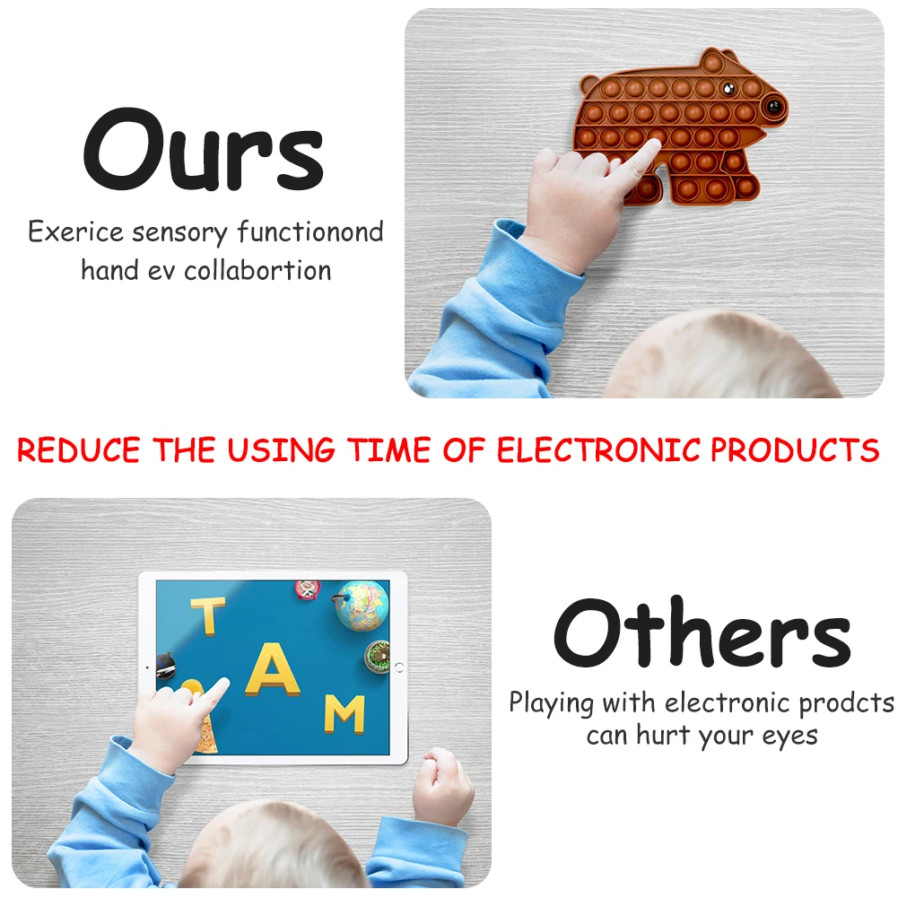 

Push Bubble Fidget Toys Cartoon Animals Stress Relief Relaxing Puzzle Toy Anti-stress Relaxing Fidget Autism Toys for Kids