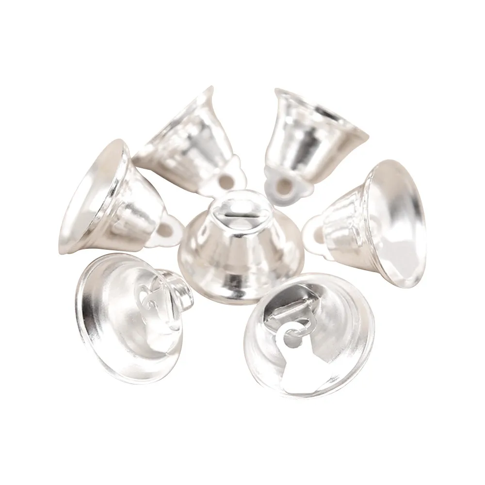 10Pcs Silver Мини Рождественский колокольчик 10/20 шт Золото/Серебро Джингл мини-колокольчики Рождественская елка подвесной Декор Ремесло Рождественское украшение - Цвет: 10Pcs Silver