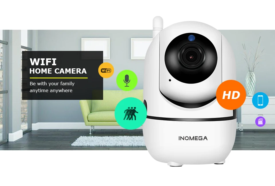 INQMEGA HD Облако IP Камера домашнего видеонаблюдения камера с автоматическим отслеживанием сетевая камера с WiFi Беспроводной CCTV Камера YCC365