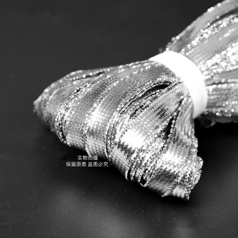 Горячая Распродажа Дешевые 100 м/упак. 10 мм серебристый ремешок металлик Шнуры